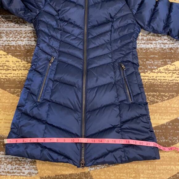 NWT INC International Concepts Faux-Fur Trim Hooded Puffer Co Royal blue S - Picture 10 of 16